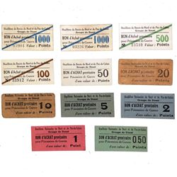 DOUAI FRANCE PRISONER OF WAR CAMP COUPONS/CHITS