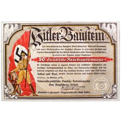 GERMANY DESSAU NSDAP HITLER-BAUSTEIN 50RPF NOTE
