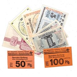 GERMANY 1939-1943 WINTER RELIEF FUND COUPONS/NOTES