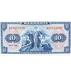 GERMANY ALLIED OCCUPATION 1948 10 MARKS NOTE