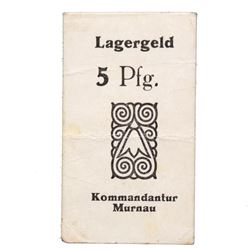 MURNAU GERMANY PRISONER OF WAR CAMP COUPON/NOTE