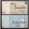Image 7 : LITZMANNSTADT LODZ JEWISH GHETTO 1940 50pf-50M NOTES