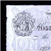 Image 4 : GREAT BRITAIN 1929 100 BANK OF ENGLAND WHITE NOTE