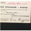 Image 5 : GERMAN OCCUPATION NORWAY 1940 5KR NARVIK SPAREBANK NOTE