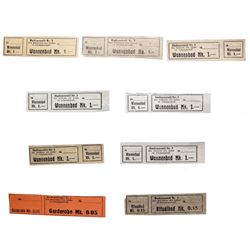 LITZMANNSTADT LODZ GHETTO BATHHOUSE COUPONS/RECEIPTS