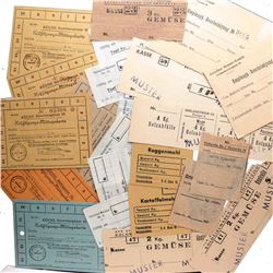 LITZMANNSTADT LODZ GHETTO ASSORTED RATION CARDS/COUPONS