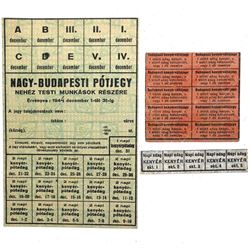 HUNGARY WORLD WAR II RATION CHITS/COUPONS