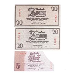 GERMANY 1945 SAXONY STATE BANK NOTES