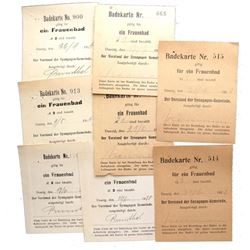 DANZIG 1915-1928 JEWISH SYNAGOGUE BATHING CARDS