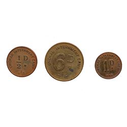 ONCHAN ISLE OF MAN WORLD WAR II INTERNMENT CAMP TOKENS