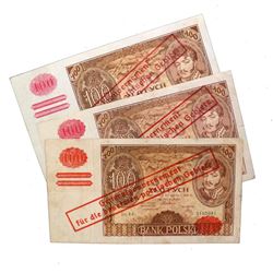 POLAND 1939 GERMANY GENERAL GOVERNMENT 100ZL NOTES