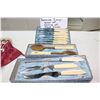 Image 1 : Henley & Co. - Made in Germany - Salad Set; Carving Set; Steak Knives w/Genuine Ivory Carved Handles