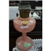 Image 1 : Aladdin Lamp w/Pink Font & Base (has burner - no chimney)