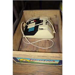 Wooden Grape Box w/Adding Machine