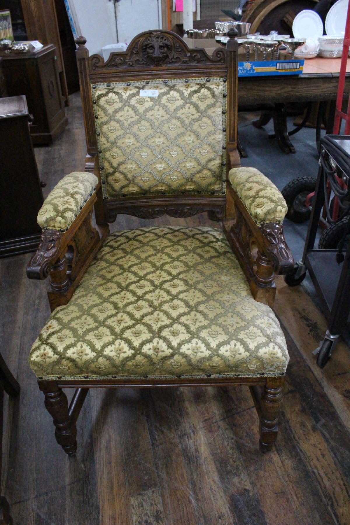 Dining Room Chairs 6 Side Chairs & 1 Arm Chair (Fabric Seats & Backs