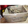 Image 1 : Wooden Box w/Collection of Old Metal Misc.Pcs.