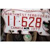 Image 1 : 2 Northwest Territories License Plates - both 1977