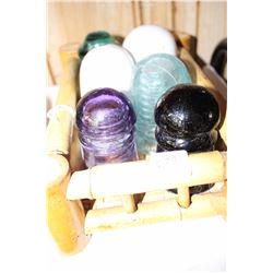 6 Insulators - including 1 Purple in Excellent Condition