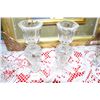 Image 1 : Pair of Pinwheel Crystal Candle Holders