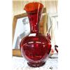 Image 1 : Ruby Glass Pitcher with Applied Handle