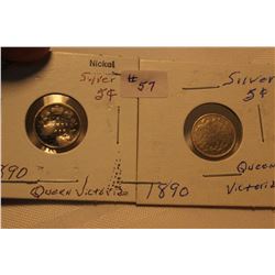 Silver 5 Cents (2) 1890