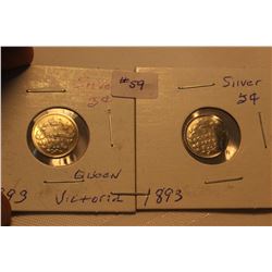 Silver 5 Cents (2) 1893