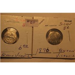 Silver 5 Cents (2) 1896