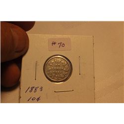 Silver 10 Cents 1883H