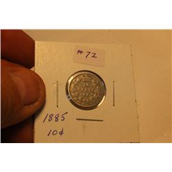 Silver 10 Cents 1885