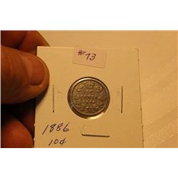 Silver 10 Cents 1886