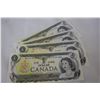 Image 1 : Cdn. Dollar Bills (4) 1973 - 4 sequenced bills