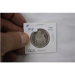 Cdn. Fifty Cent Coin - 1964 - Silver