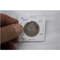 Cdn. Fifty Cent Coin - 1961 - Silver
