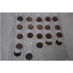 Cdn. One Cent Coins (15) 1920 to 1900 - No 1904