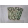 Image 1 : Cdn. One Dollar Bills (5) - 1954 - Replacements
