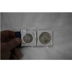 Cdn. Fifty Cent & Dollar Coins (2) 1963, 1963