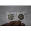 Image 1 : 1957 Cdn. Silver Fifty Cent Coins (2)