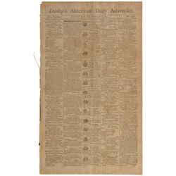 Dunlap's American Daily Advertiser 1792 Newspaper