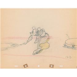 Mickey Mouse production drawing from On Ice