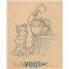 Image 1 : Dopey and Doc concept production storyboards from Snow White and the Seven Dwarfs