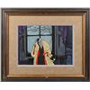 Image 1 : Cruella de Vil production cel and production background from 101 Dalmatians