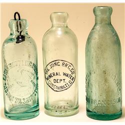 Three Different Western Soda Bottles