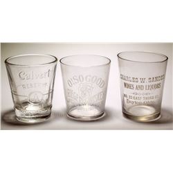 Three Whiskey Shot Glasses