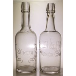 Pair of Back Bar Bottles