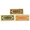Image 2 : Federal Reserve Bank of China, 1938, Trio of Second Issue Notes