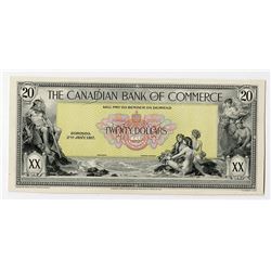 Canadian Bank of Commerce, 1917-1918 Proof Face Banknote.