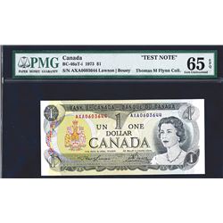 Bank of Canada, 1973, Gem Uncirculated Test Note