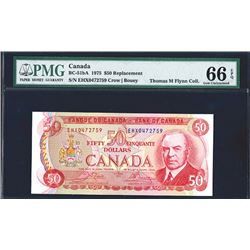 Bank of Canada, 1975, Gem Uncirculated Replacement Note