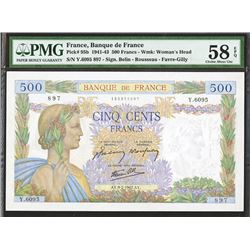 Banque de France, 1942 Issue Banknote.