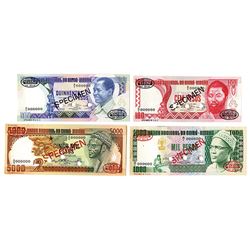 Banco Nacional da Guine-Bissau, 1978-1984, Quartet of Specimens